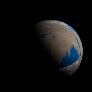 The artist's impression of Kepler-1259 b artist's rendition
