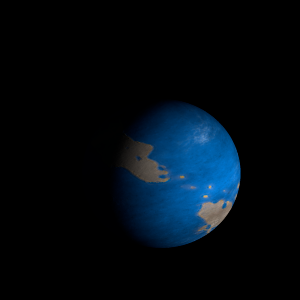 The artist's impression of Kepler-1264 Ab artist's rendition