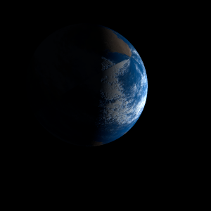 The artist's impression of Kepler-1265 b artist's rendition