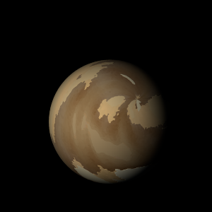 The artist's impression of Kepler-1295 b artist's rendition