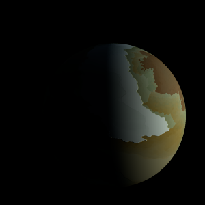 The artist's impression of Kepler-129 c artist's rendition