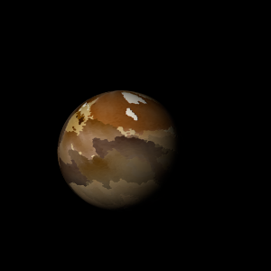 The artist's impression of Kepler-129 d artist's rendition