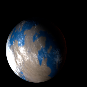 The artist's impression of Kepler-1306 b artist's rendition