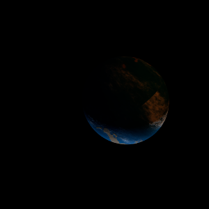 The artist's impression of Kepler-1328 b artist's rendition