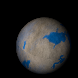 The artist's impression of Kepler-132 e artist's rendition