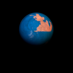 The artist's impression of Kepler-1336 b artist's rendition