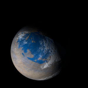 The artist's impression of Kepler-1337 b artist's rendition
