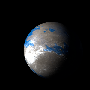 The artist's impression of Kepler-1338 b artist's rendition
