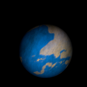 The artist's impression of Kepler-1350 b artist's rendition