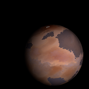 The artist's impression of Kepler-1360 b artist's rendition