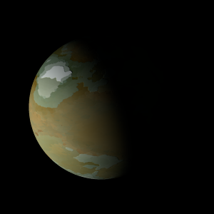 The artist's impression of Kepler-1371 b artist's rendition