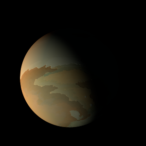 The artist's impression of Kepler-1384 b artist's rendition