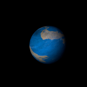 The artist's impression of Kepler-1395 b artist's rendition