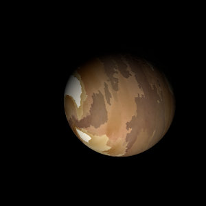 The artist's impression of Kepler-1400 b artist's rendition