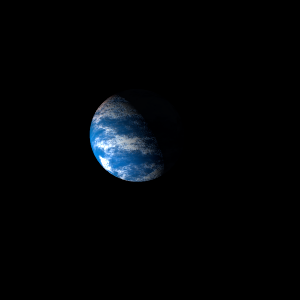 The artist's impression of Kepler-1425 b artist's rendition