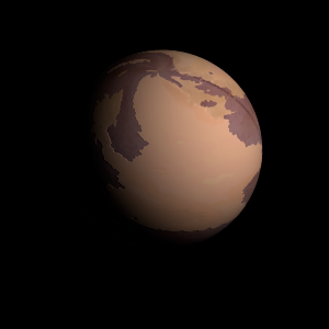 The artist's impression of Kepler-1442 b artist's rendition