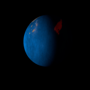 The artist's impression of Kepler-1443 Ab artist's rendition
