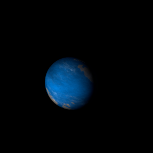 The artist's impression of Kepler-1445 Ab artist's rendition