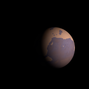 The artist's impression of Kepler-1449 b artist's rendition