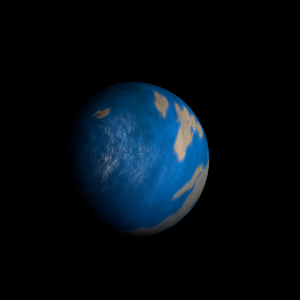 The artist's impression of Kepler-1466 b artist's rendition