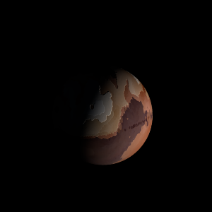 The artist's impression of Kepler-1470 b artist's rendition