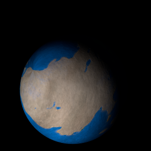 The artist's impression of Kepler-1487 b artist's rendition