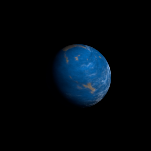 The artist's impression of Kepler-1497 b artist's rendition