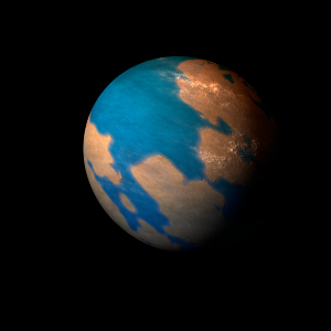 The artist's impression of Kepler-1531 b artist's rendition