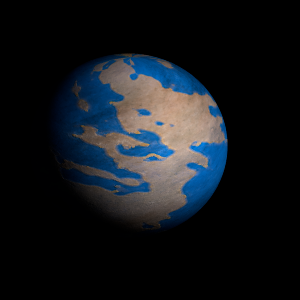 The artist's impression of Kepler-1546 b artist's rendition