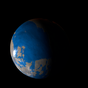 The artist's impression of Kepler-154 b artist's rendition