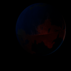 The artist's impression of Kepler-1555 b artist's rendition