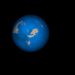 The artist's impression of Kepler-1570 b artist's rendition
