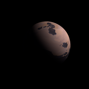The artist's impression of Kepler-1577 b artist's rendition