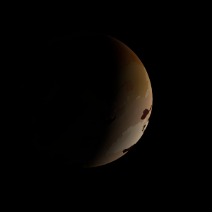 The artist's impression of Kepler-1589 b artist's rendition