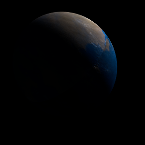 The artist's impression of Kepler-1595 b artist's rendition