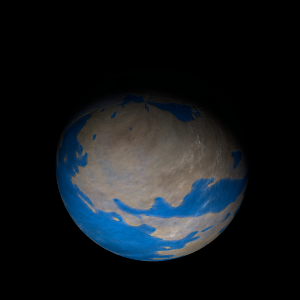 The artist's impression of Kepler-1596 b artist's rendition