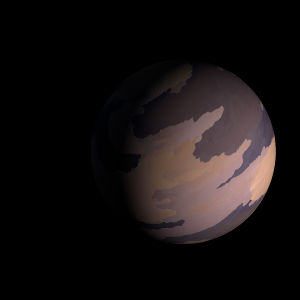 The artist's impression of Kepler-1597 b artist's rendition