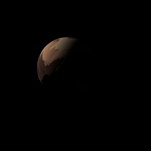 The artist's impression of Kepler-1600 b artist's rendition