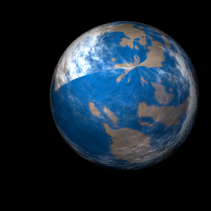 The artist's impression of Kepler-1611 b artist's rendition