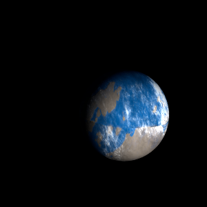 The artist's impression of Kepler-1627 Ab artist's rendition
