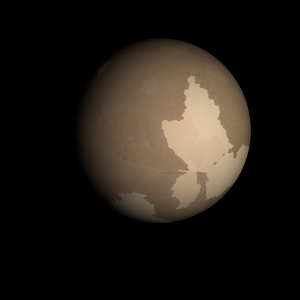 The artist's impression of Kepler-1637 b artist's rendition