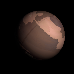 The artist's impression of Kepler-1643 b artist's rendition