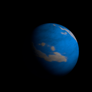 The artist's impression of Kepler-1649 Ab artist's rendition