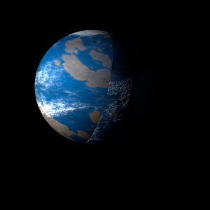 The artist's impression of Kepler-1652 b artist's rendition