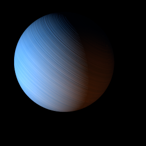 The artist's impression of Kepler-1658 b artist's rendition