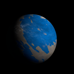 The artist's impression of Kepler-1665 b artist's rendition