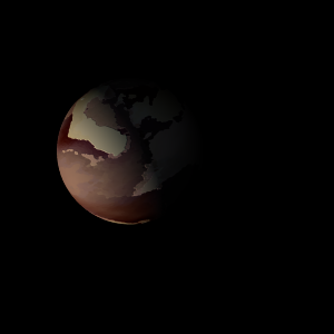 The artist's impression of Kepler-1667 b artist's rendition