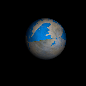 The artist's impression of Kepler-1694 b artist's rendition