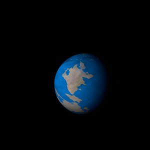 The artist's impression of Kepler-1696 b artist's rendition
