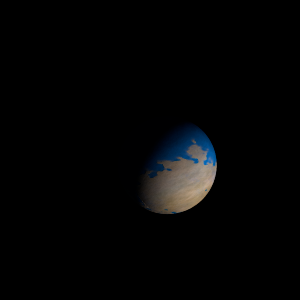 The artist's impression of Kepler-1700 b artist's rendition